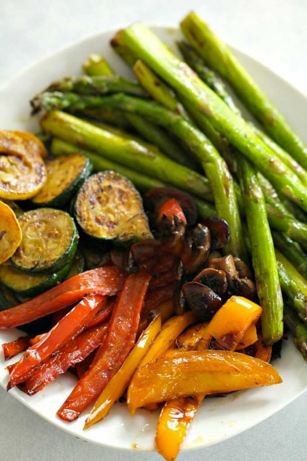 verdure arrosto cotte con la friggitrice ad aria